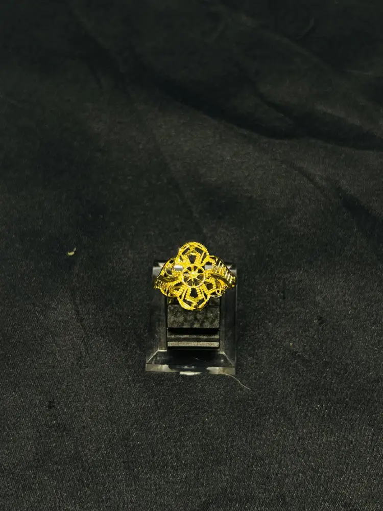 24K Gold Polish adjustable Ring 