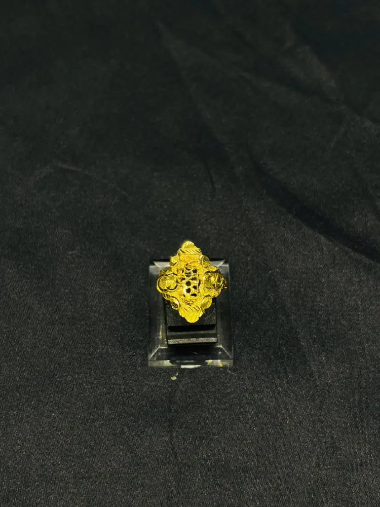 24K Gold Polish adjustable Ring 