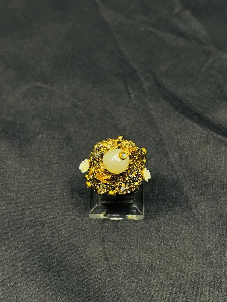 Turkish Gold Look RIng with Mother of Pearls