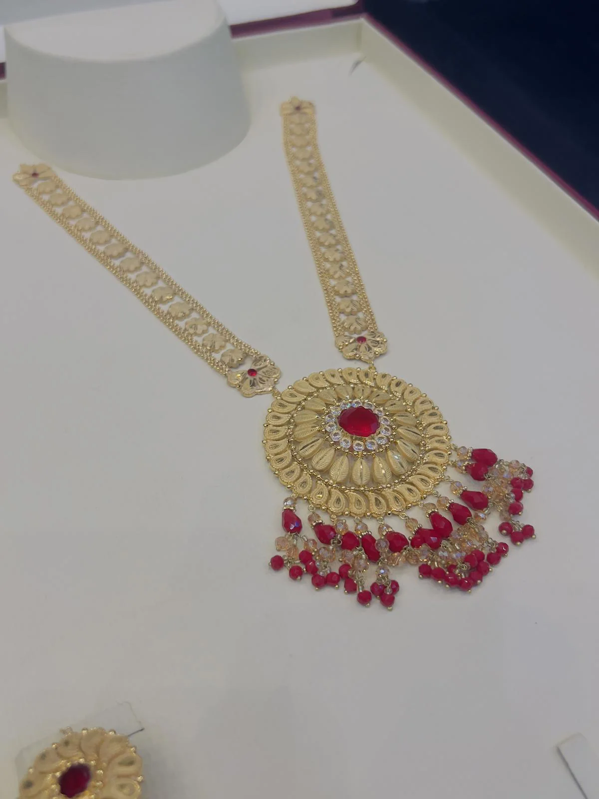 Beautiful gold polish mala set with real goldlook