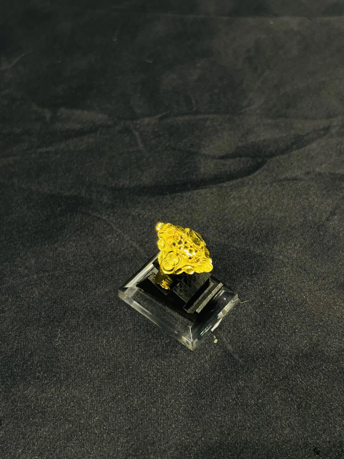 24K Gold Polish adjustable Ring 