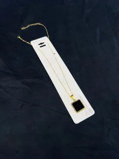 Stainless Steel Elegant Onyx Pendant view 2