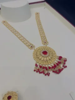 Beautiful gold polish mala set with real goldlook view 2