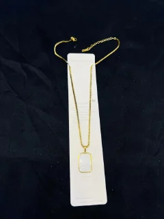 Stainless Steel Elegant Onyx Pendant view 1