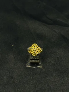 24K Gold Polish adjustable Ring  view 1