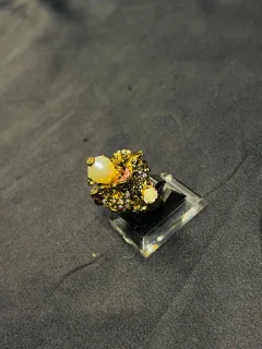 Turkish Gold Look RIng with Mother of Pearls view 3