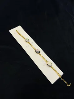 Stainless Steel Bracelet in Rare Black Stone view 2