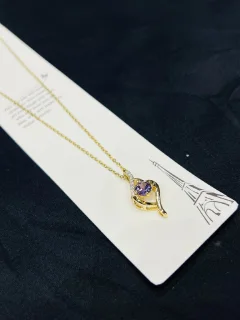 Stainless Steel Elegant purple Pendant view 2