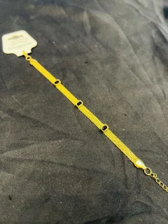 Stainless Steel black stone Bracelet view 2
