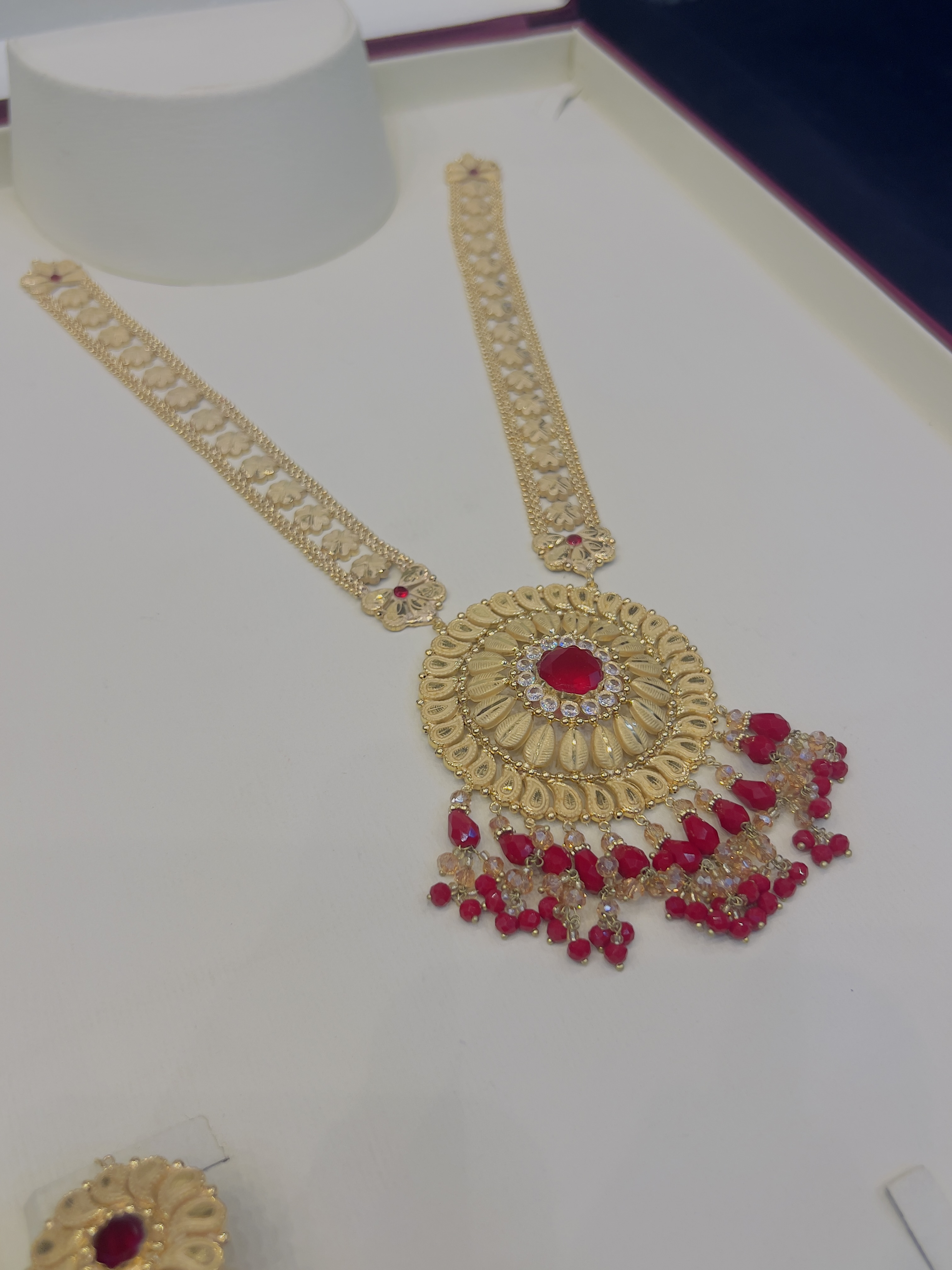 Beautiful gold polish mala set with real goldlook view 2