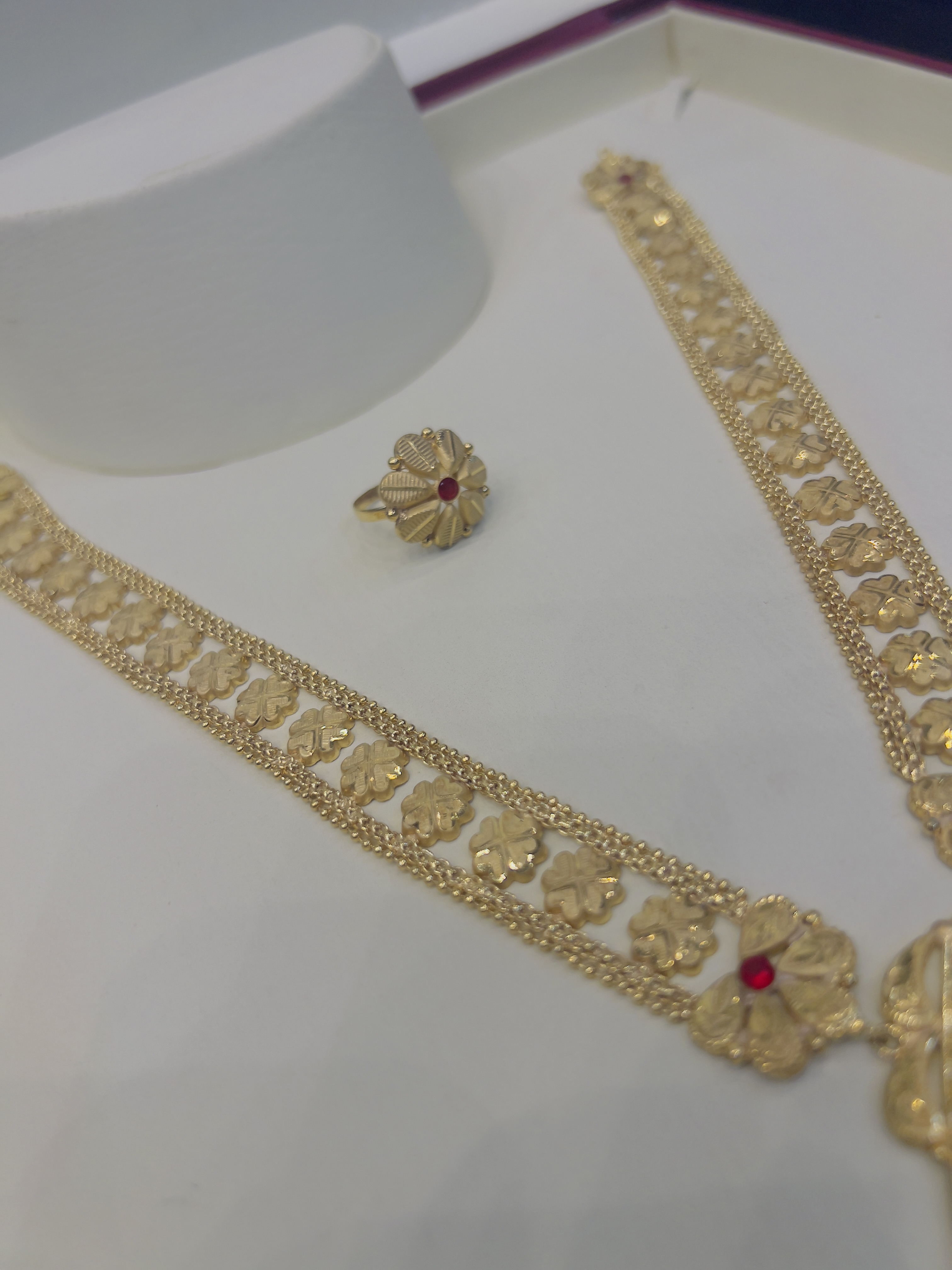 Beautiful gold polish mala set with real goldlook view 3